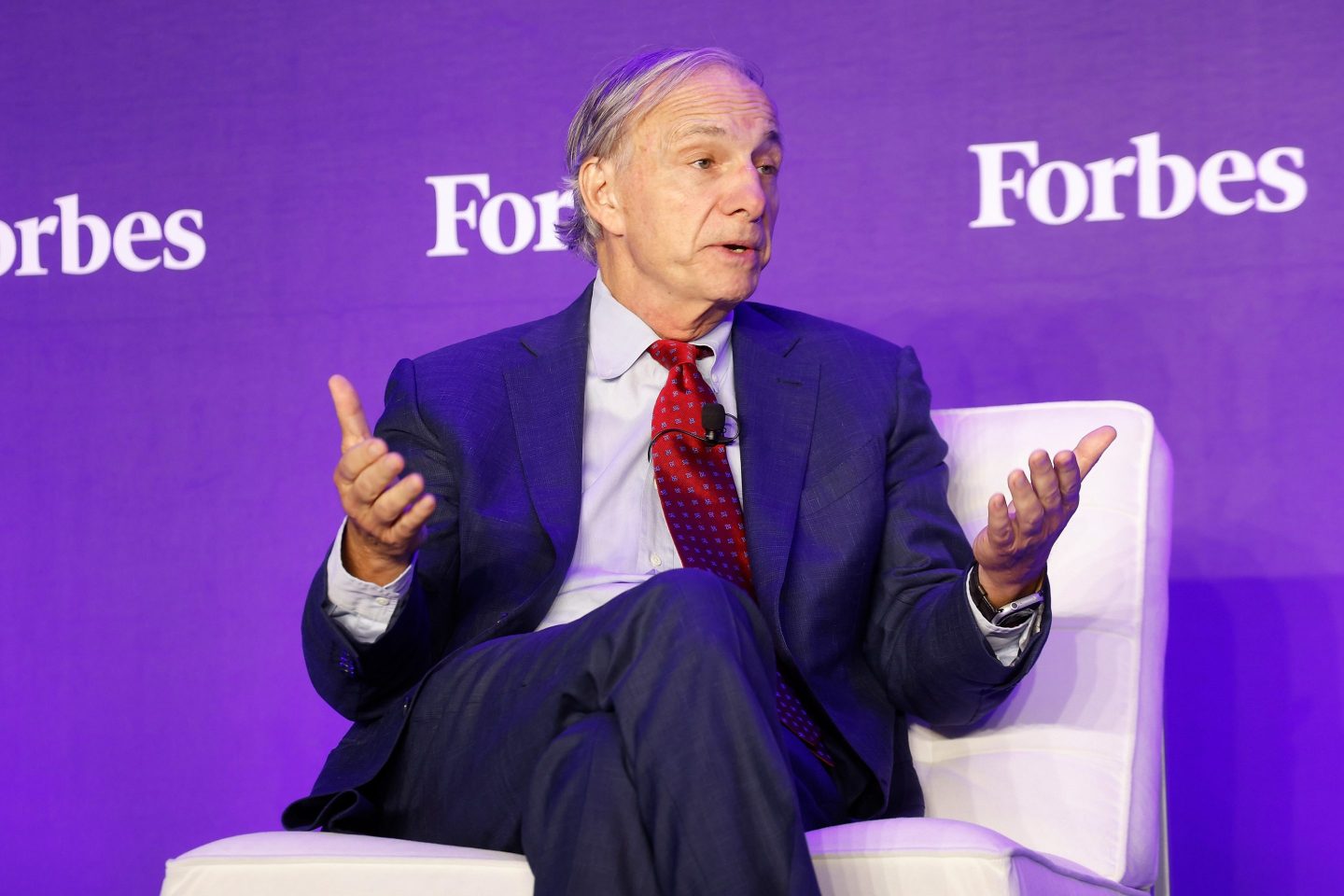 Ray Dalio speaks during the 2023 Forbes Iconoclast Summit at Pier 60 on June 12, 2023 in New York City.