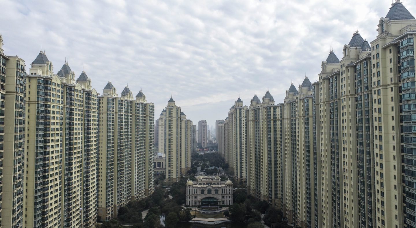 The Evergrande Mingdu residential complex, owned by Evergrande Group, is seen in Huai'an, Jiangsu province, China, December 3, 2022.