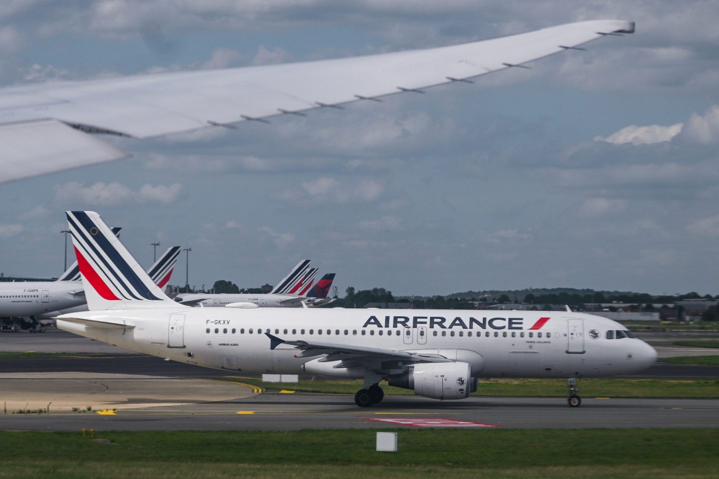 An Air France Airbus A320 seen at Paris Charles de Gaulle Airport, on August 14, 2023.