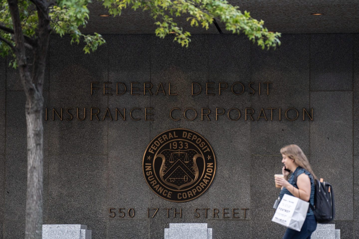 The Federal Deposit Insurance Corp. (FDIC) headquarters in Washington, DC.