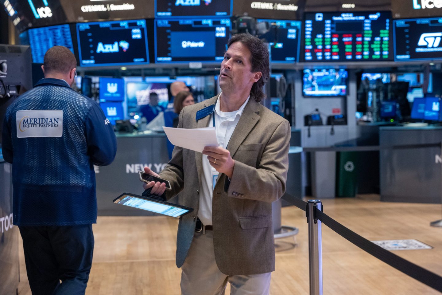 Traders on the floor of the New York Stock Exchange, Sept. 5, 2023.