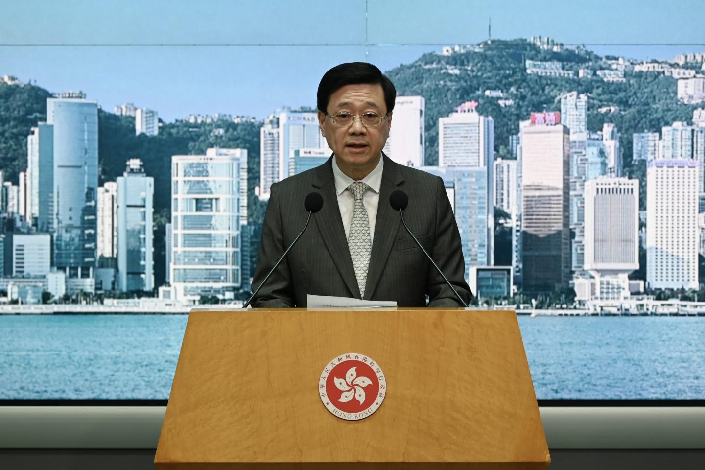 Hong Kong Chief Executive John Lee Ka-chiu
