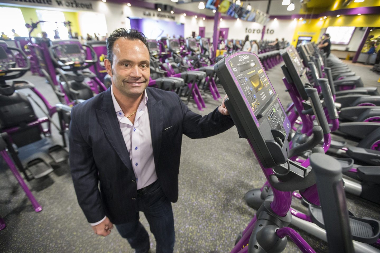 Chris Rondeau, former CEO of Planet Fitness, in a Toronto gym.