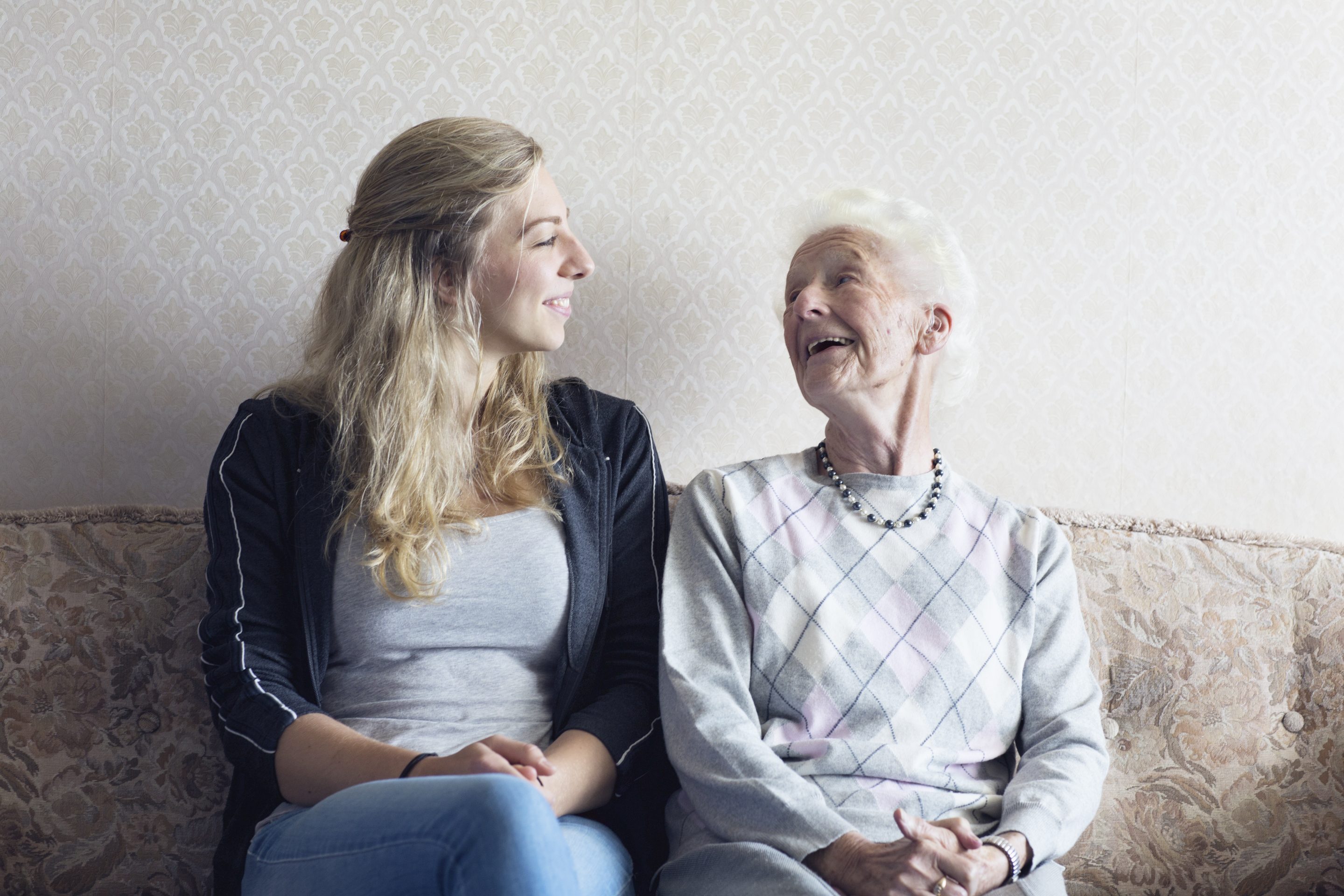 Young, old woman