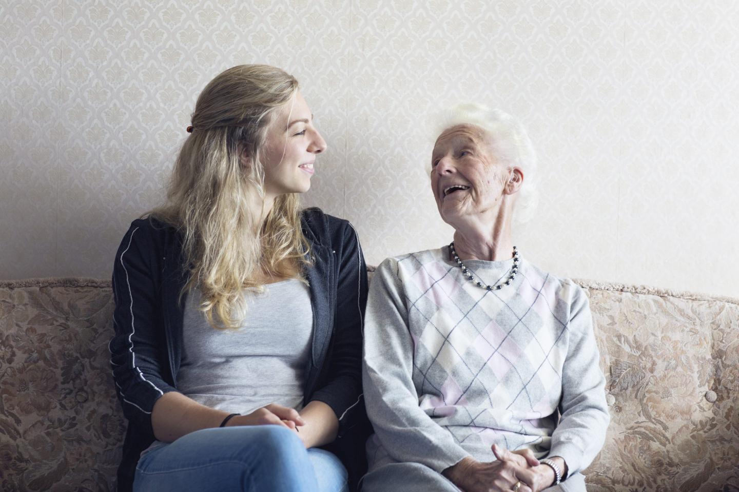 Young, old woman