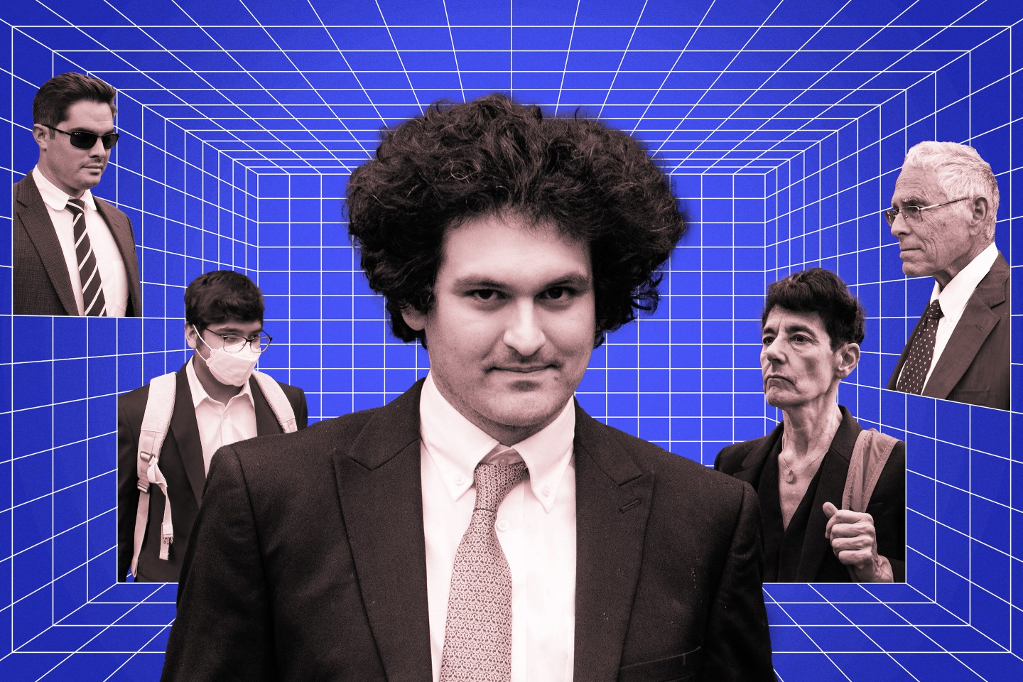 From left: Former FTX executive Ryan Salame; ex–engineering chief Nishad Singh; cofounder Sam Bankman-Fried; and his parents, Barbara Fried and Joseph Bankman.