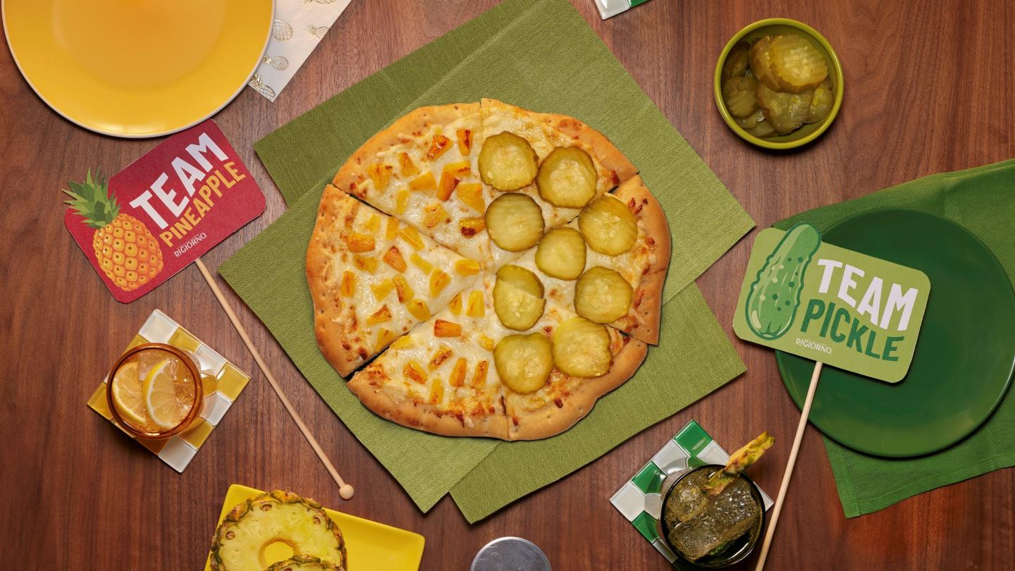 DiGiorno is giving away its new Pineapple Pickle Pizza
