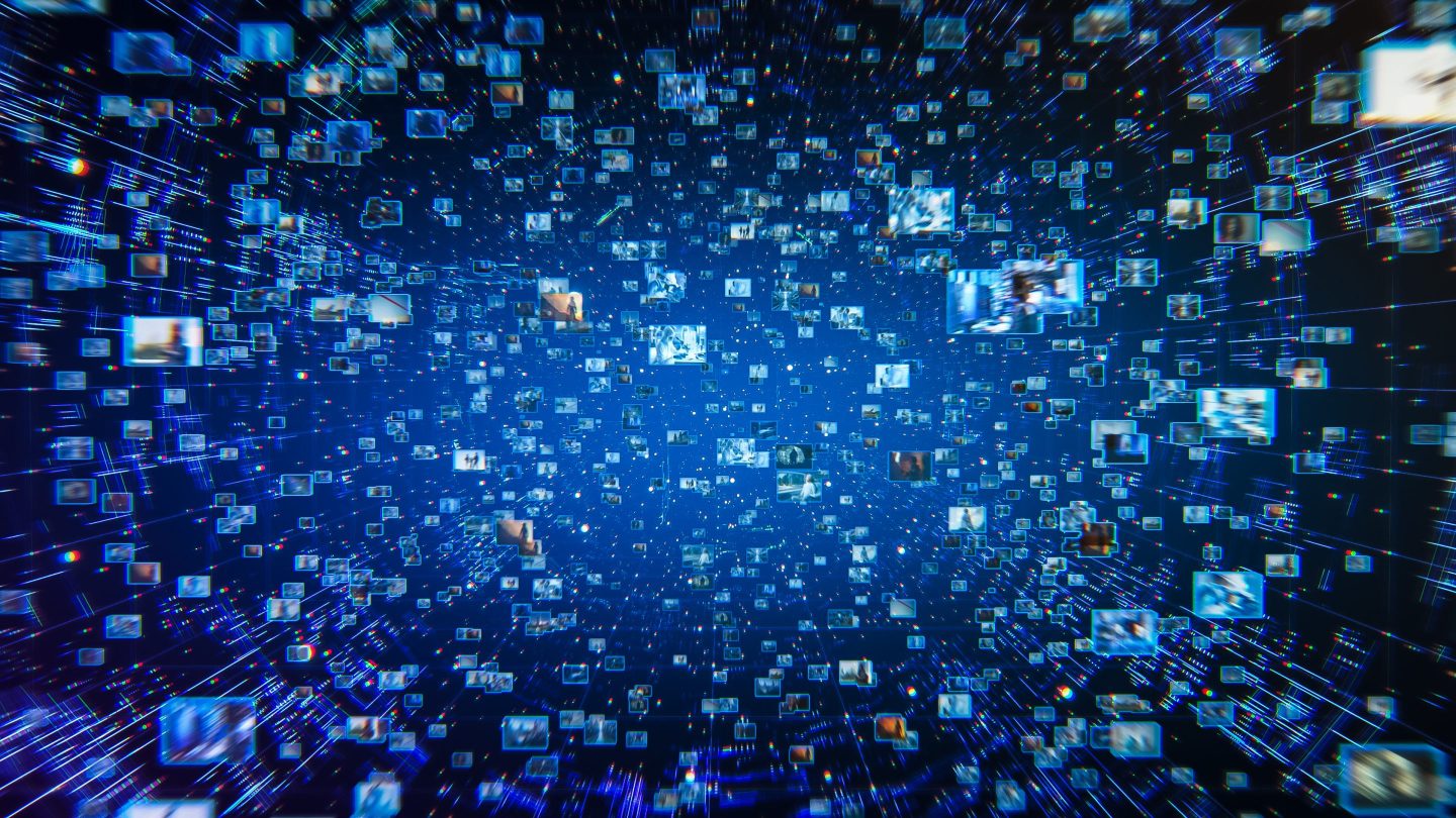 Abstract depiction of internet users and data