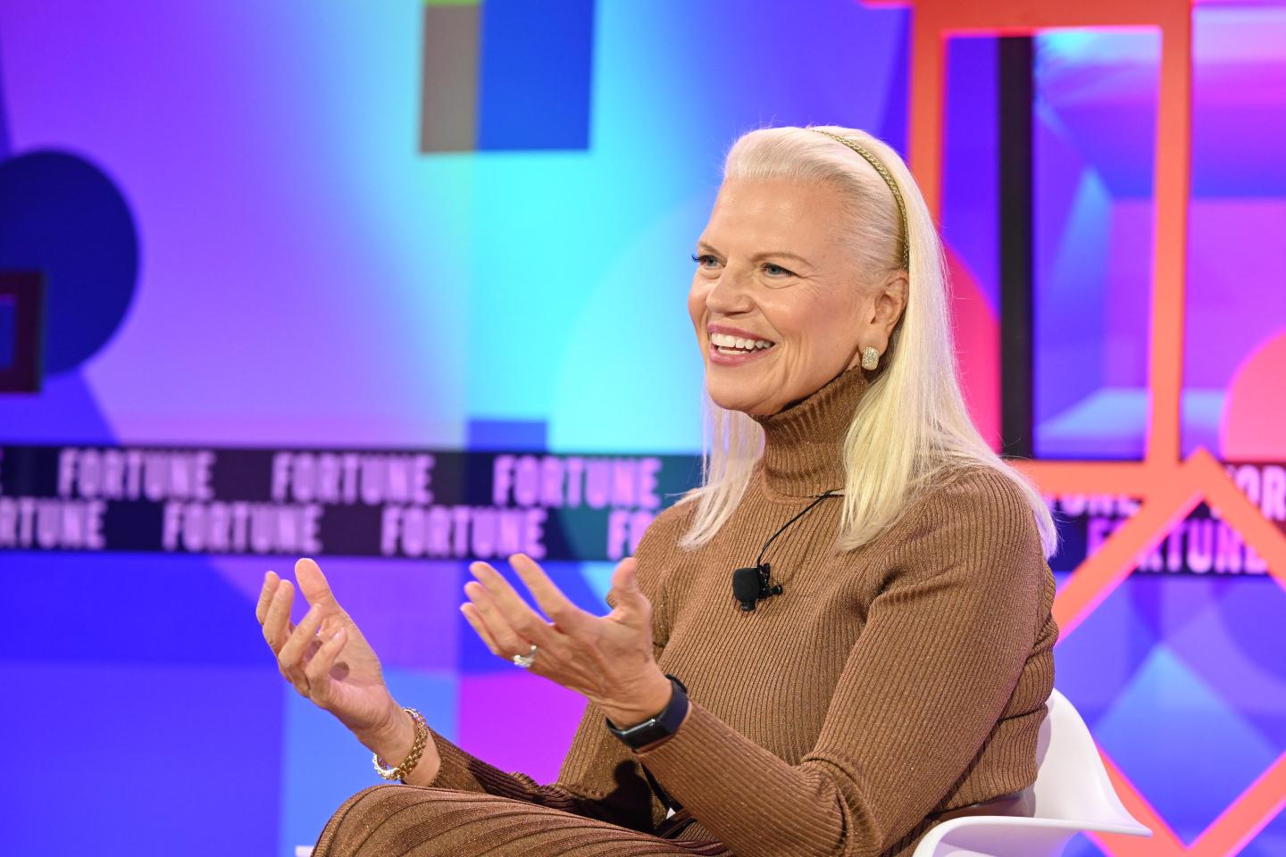 Former IBM CEO Ginni Rometty on stage