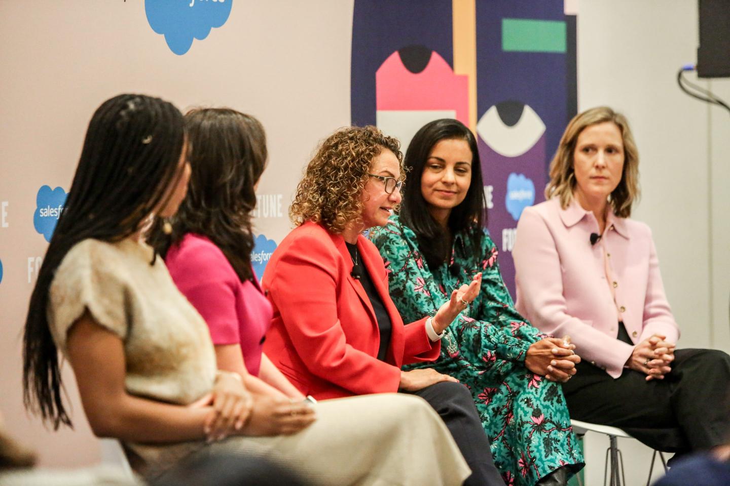 The “Humanizing AI” panel discussion at the Fortune Most Powerful Women Summit, Oct. 10, 2023. 