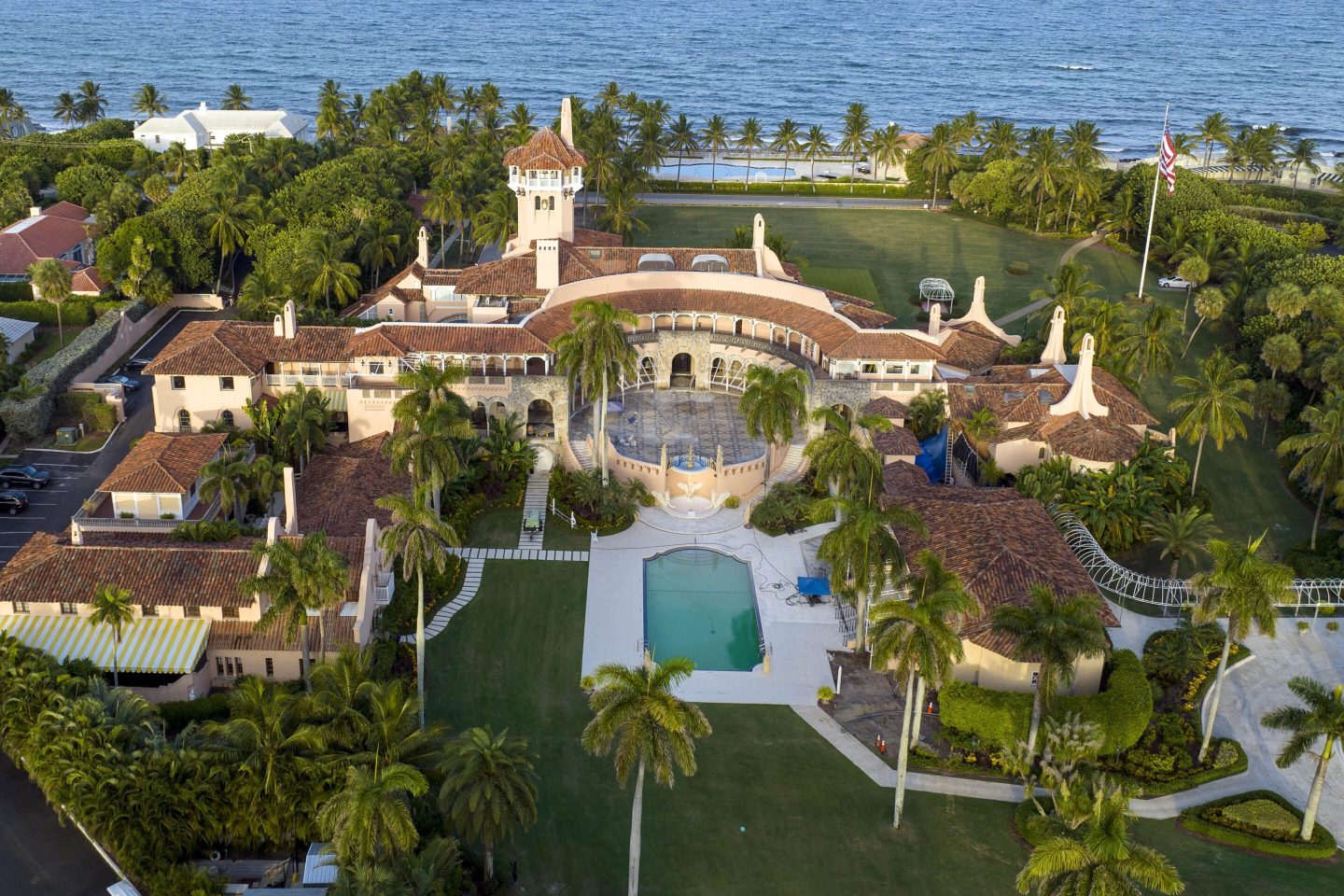 An aerial view of Mar-a-Lago