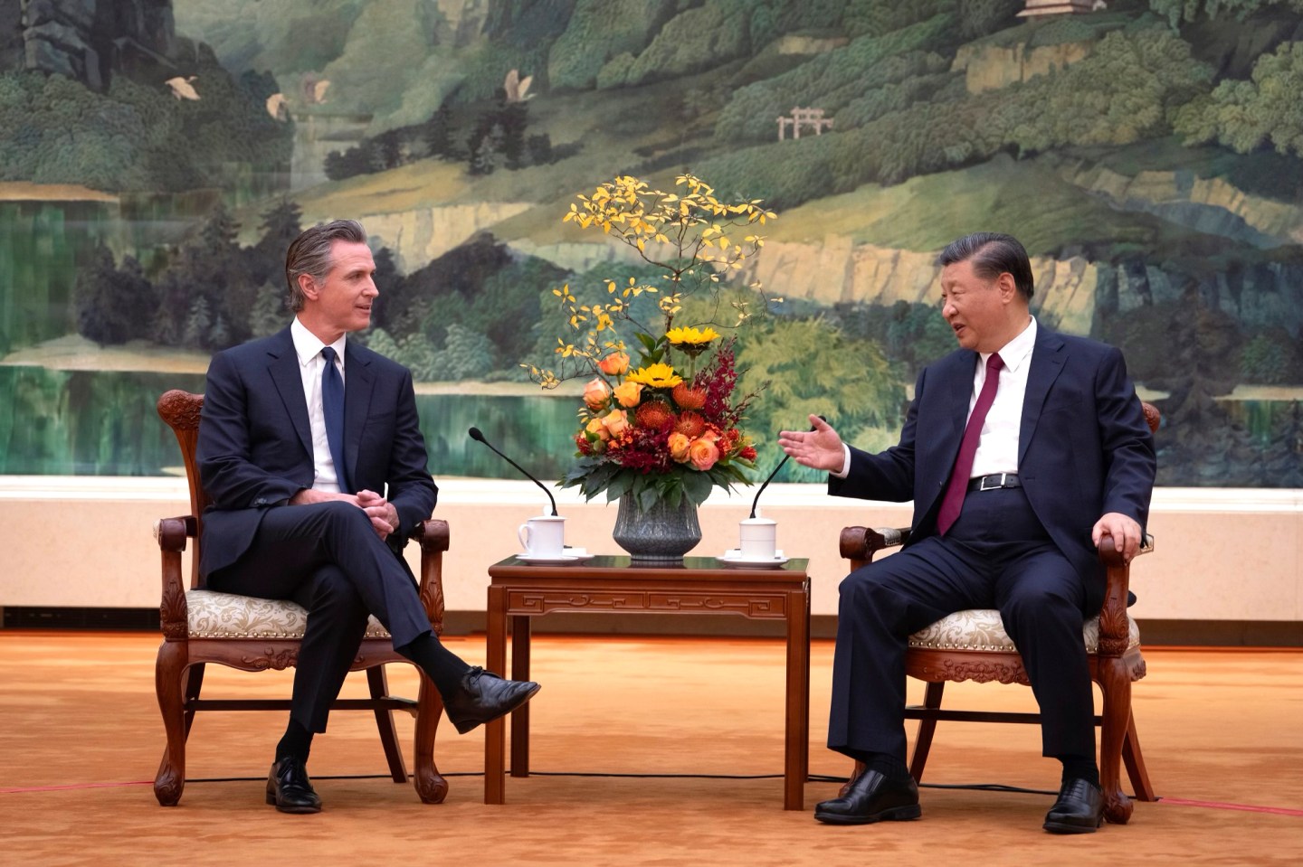 Gavin Newsom, Xi Jinping
