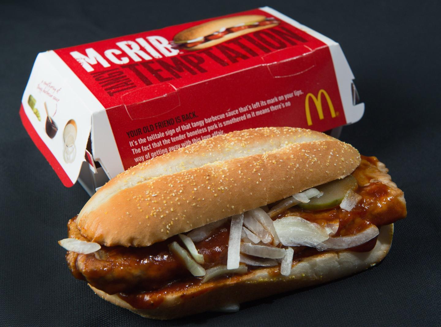 McDonald's McRib sandwich