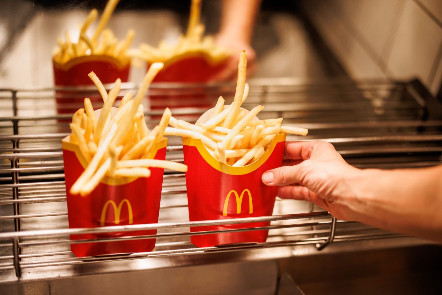 McDonald's is offering free french fries on Fridays.