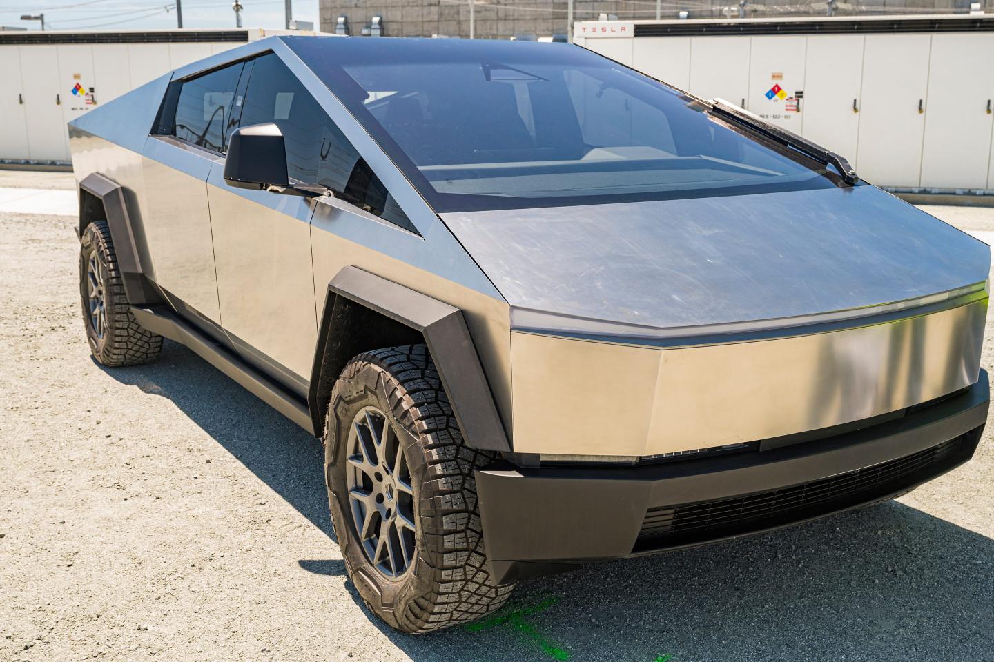 A Tesla Cybertruck.