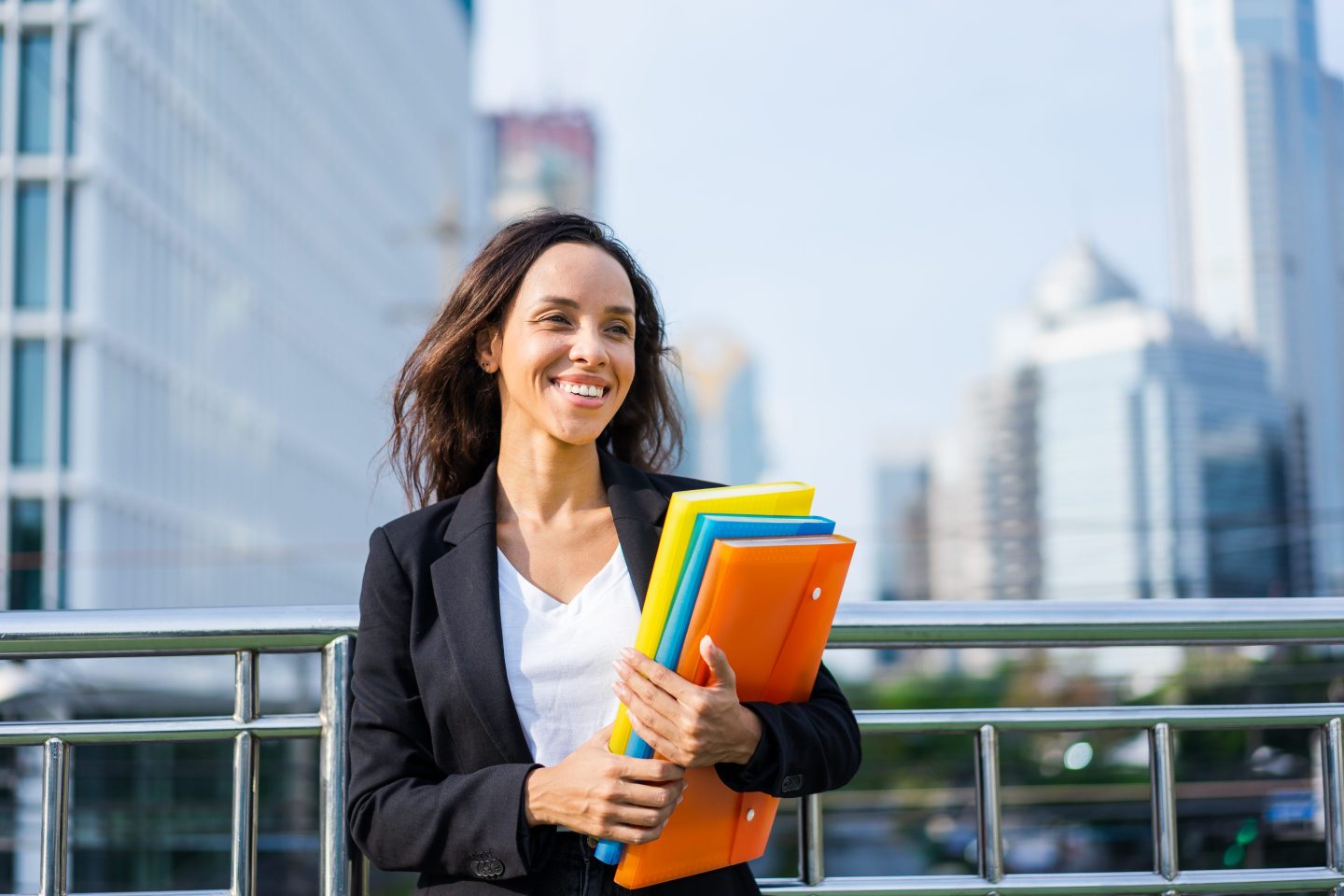 Portrait of Hispanic businesswoman in formal suit