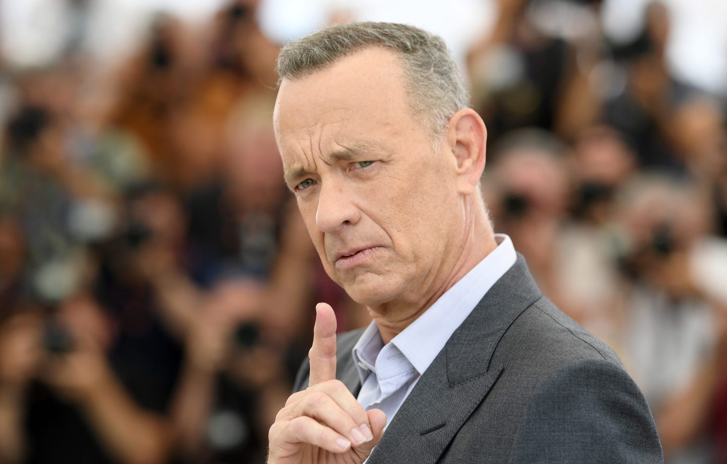 Tom Hanks on the red carpet at the Cannes Film Festival in May 2022.