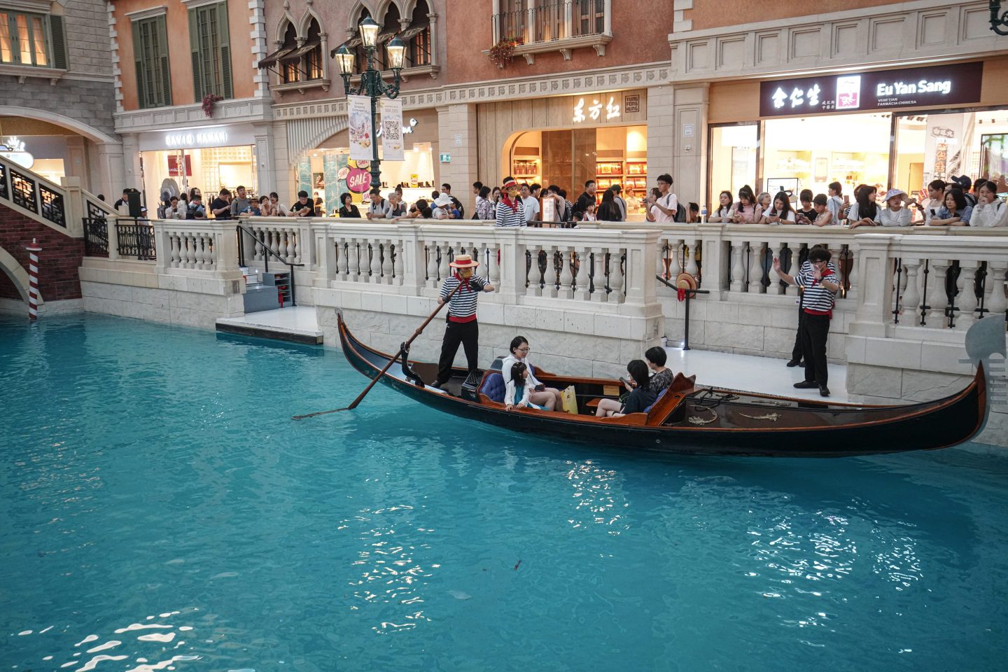 Inside the Venetian, one of several Las Vegas Sands properties in Macau.