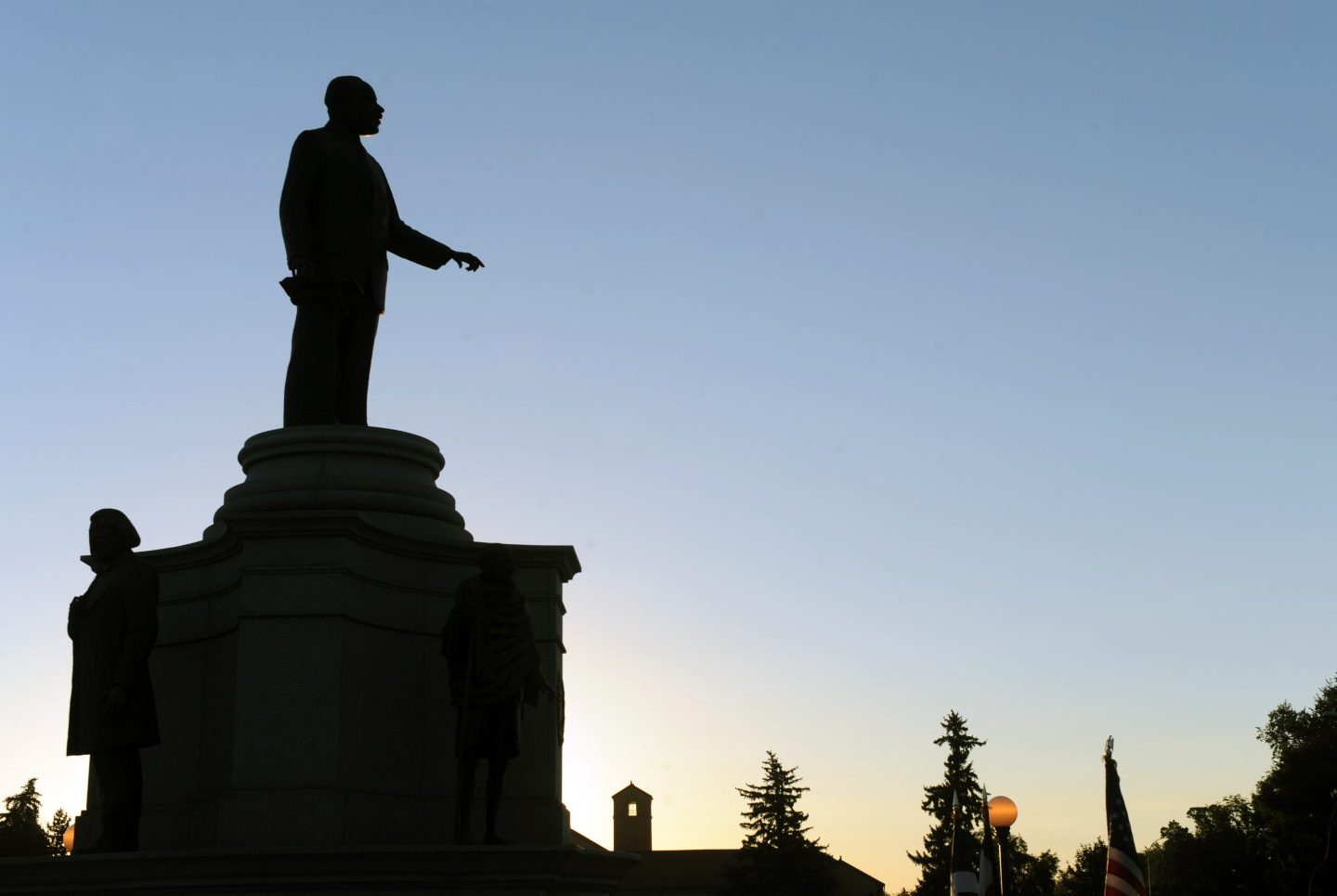 The Dr. Martin Luther King Jr. Memorial Statue in Denver's City Park.
