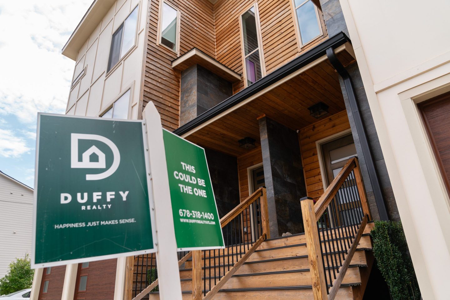 A sign outside a home for sale in Atlanta