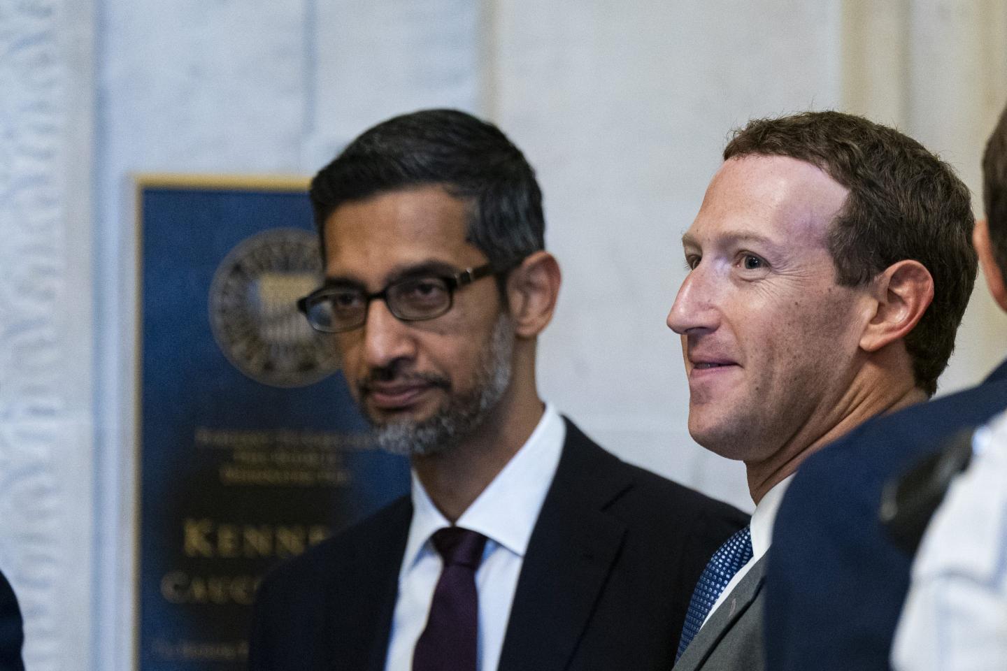 Alphabet CEO Sundar Pichai and Meta CEO Mark Zuckerberg