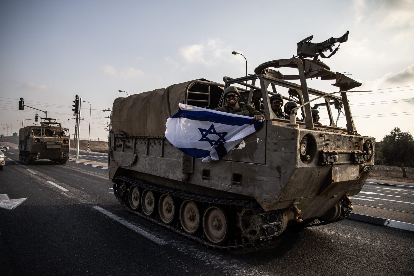 Israel deploying soldiers, tanks and armored vehicles near the Gaza border.
