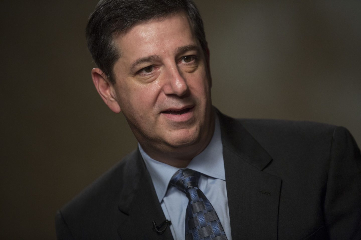 William "Bill" Simon, president and chief executive officer of Wal-Mart U.S., speaks during a Bloomberg Television interview on the sidelines of the SelectUSA 2013 Investment Summit in Washington, D.C., U.S., on Thursday, Oct. 31, 2013.