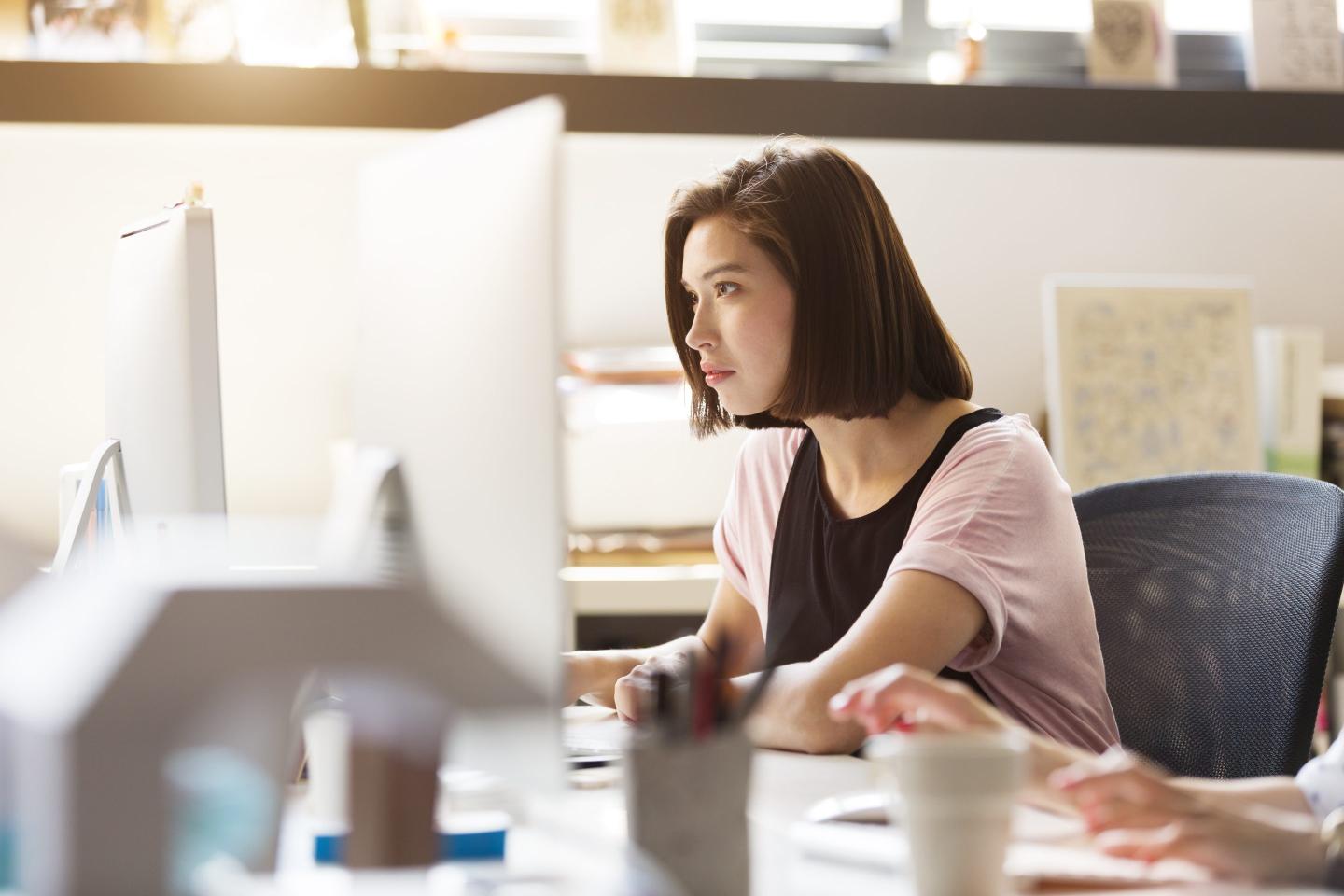 woman at computer