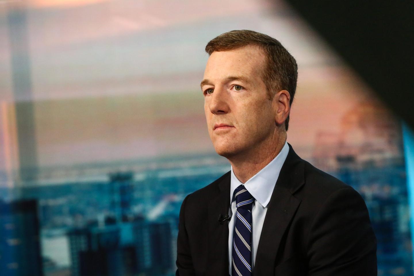 Mike Wilson pictured during a Bloomberg Television interview in New York.