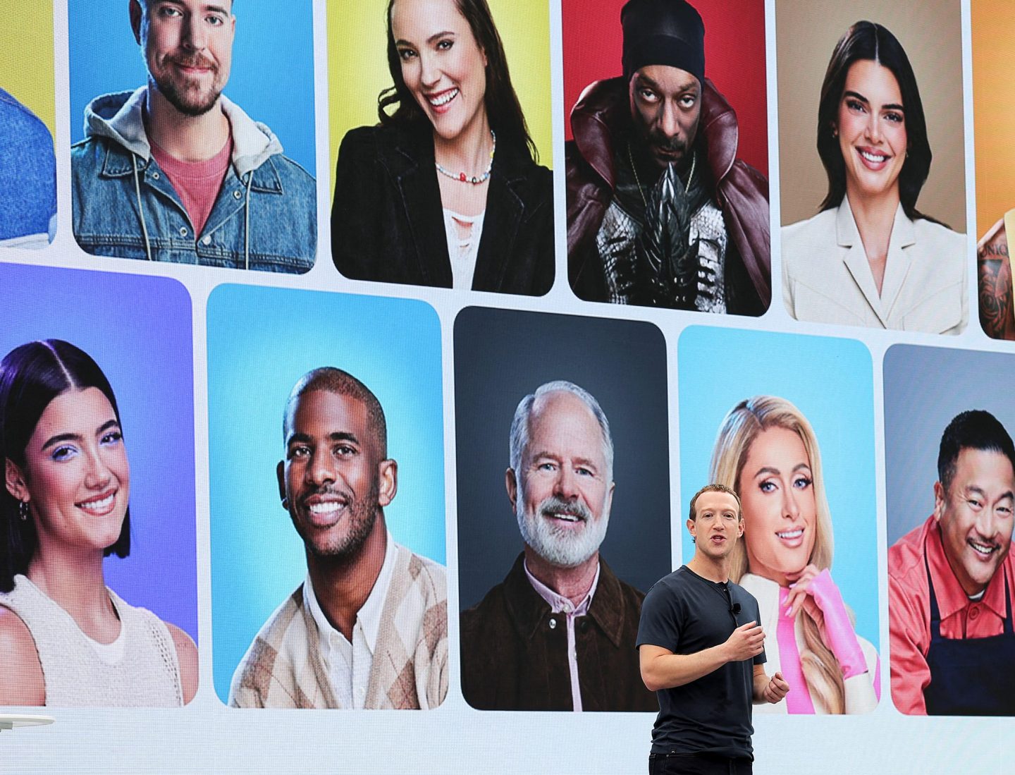 Meta CEO Mark Zuckerberg speaks about the company's AI Social Profiles.