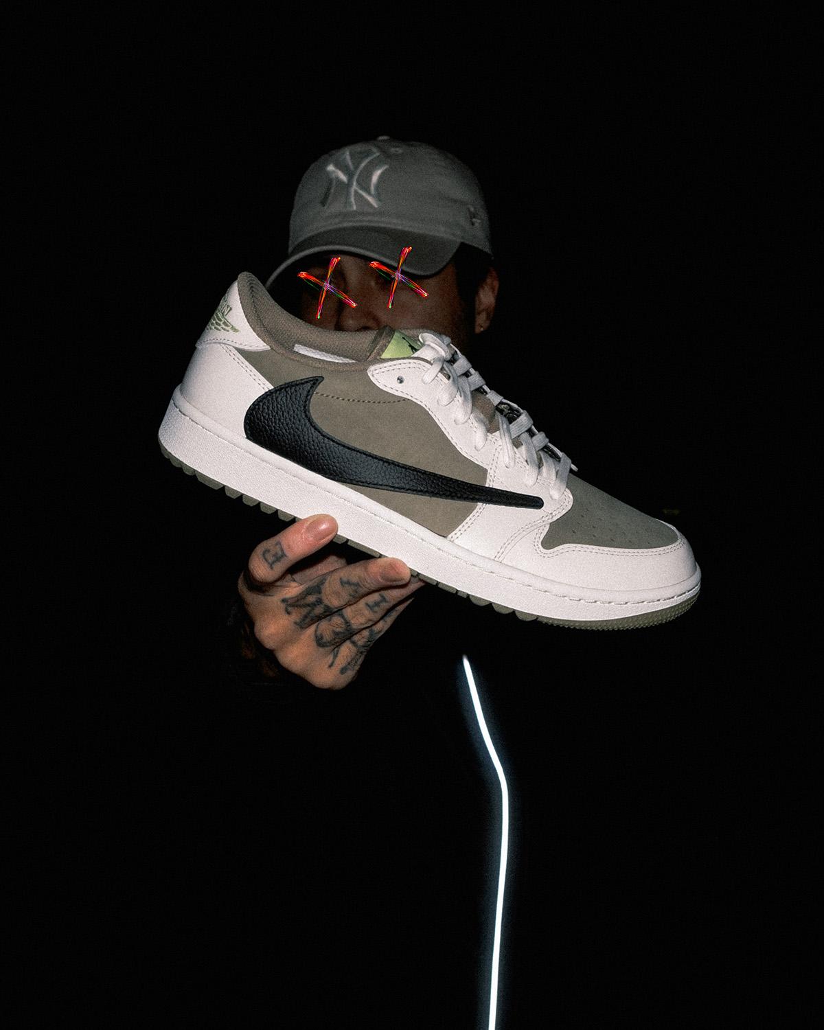 One golf store is trying to keep resellers’ hands off Travis Scott’s new Nike Jordans range by making customers hit a ball 200 yards before they can buy