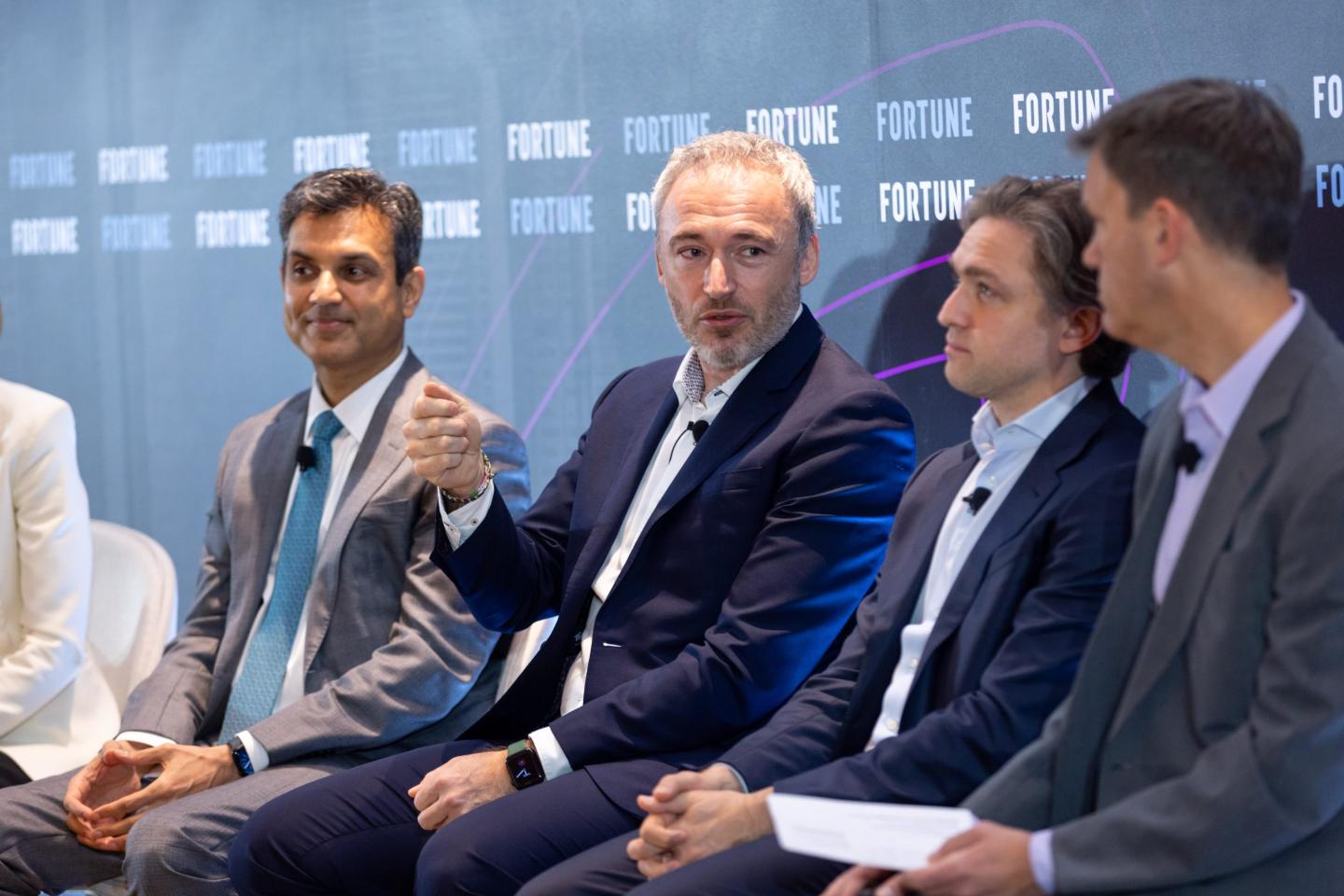 Mike Howells, president of workforce skills at Pearson, speaks at the Fortune Global Forum on how Gen Z are prepared for the age of AI. 