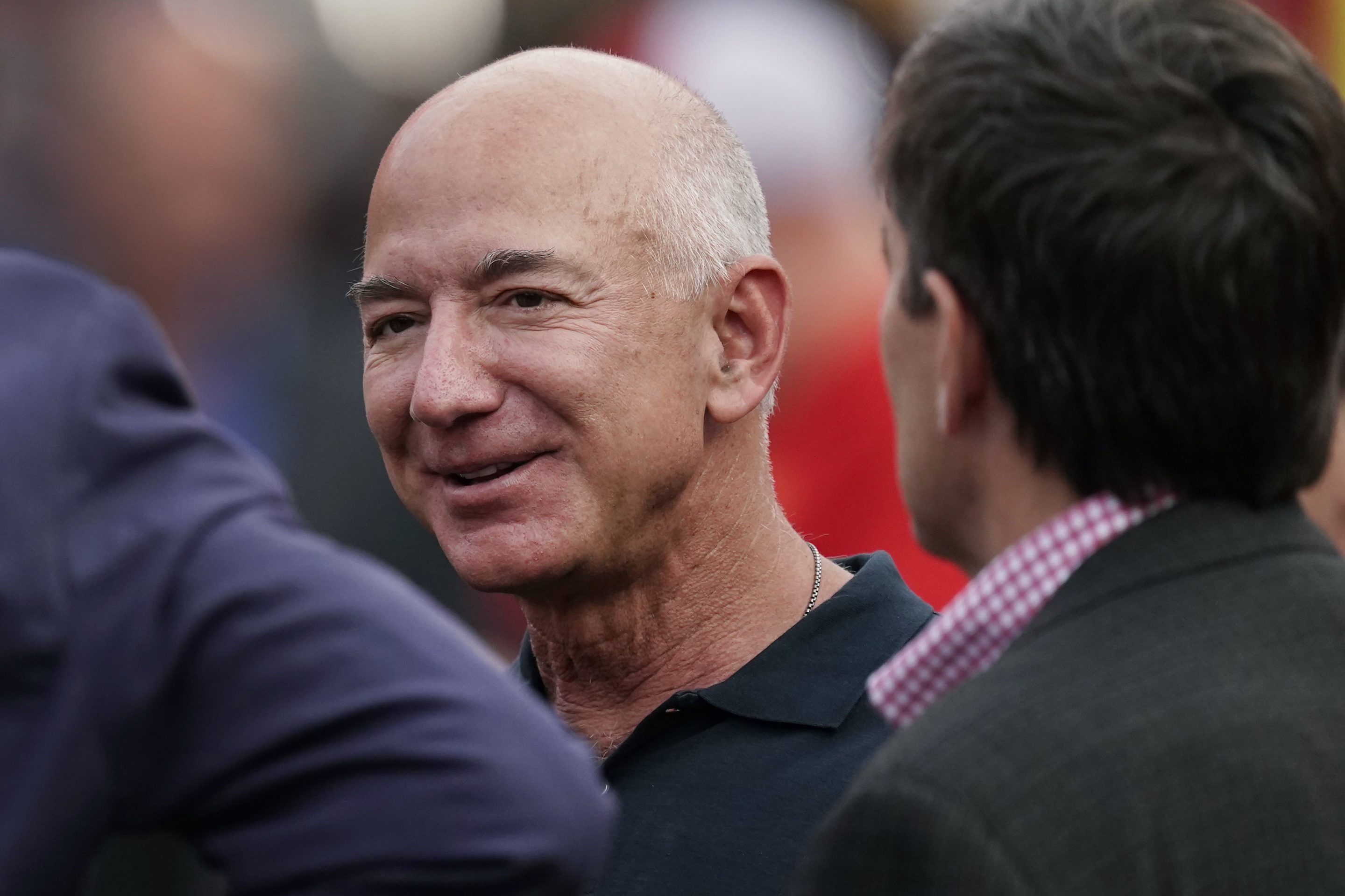 Jeff Bezos seen at a Chief's game.