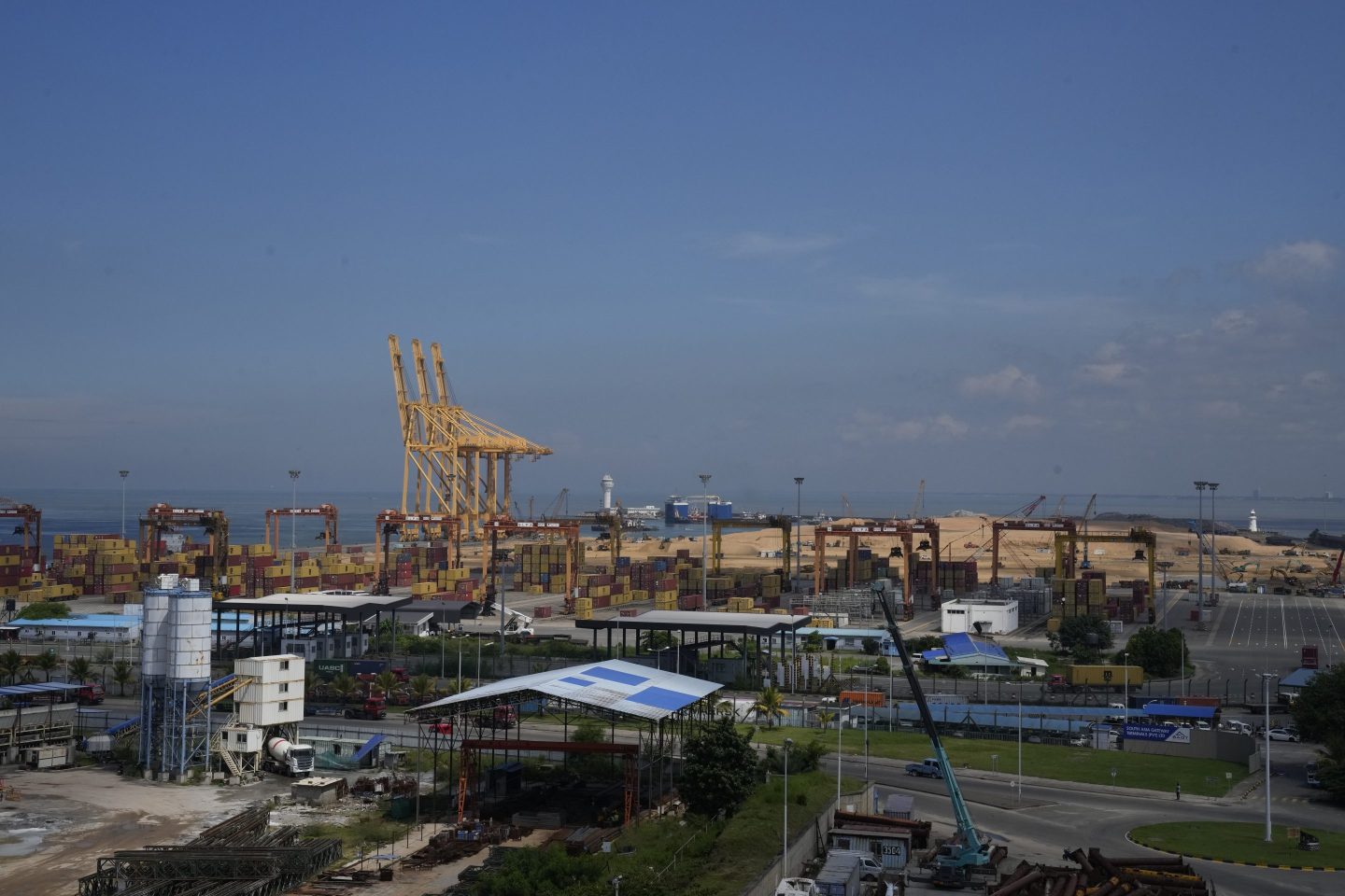 The proposed site for a $553-million project to build a new, deep-water shipping container terminal in the Port of Colombo, Sri Lanka, on Nov.8, 2023.