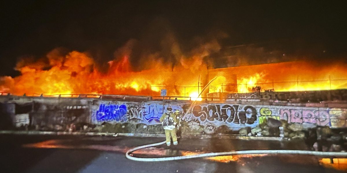 Los Angeles I-10 Freeway closed for a mile over massive fire underneath ...
