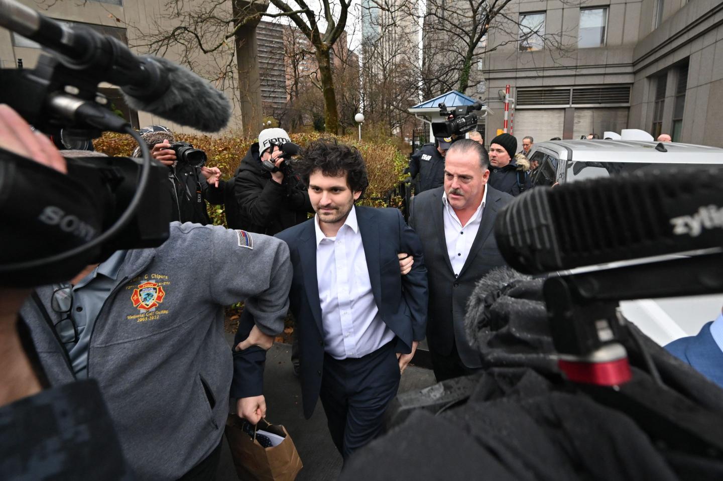 FTX founder Sam Bankman-Fried leaving court