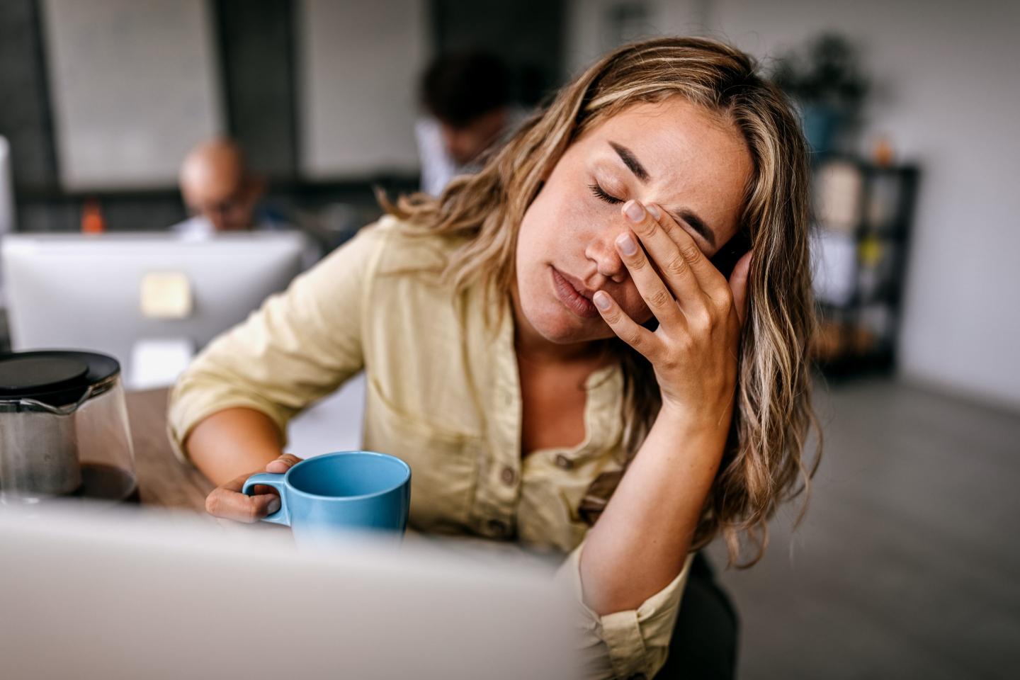 Stressed out female worker
