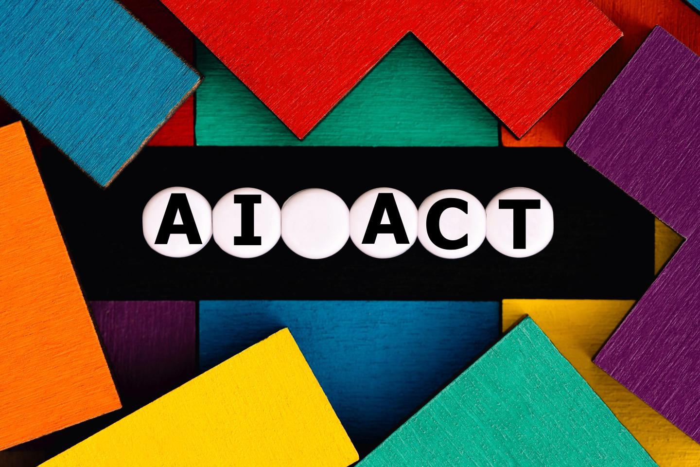 A graphical depiction of the term "AI Act", which is the AI law the EU is currently trying to finalize.