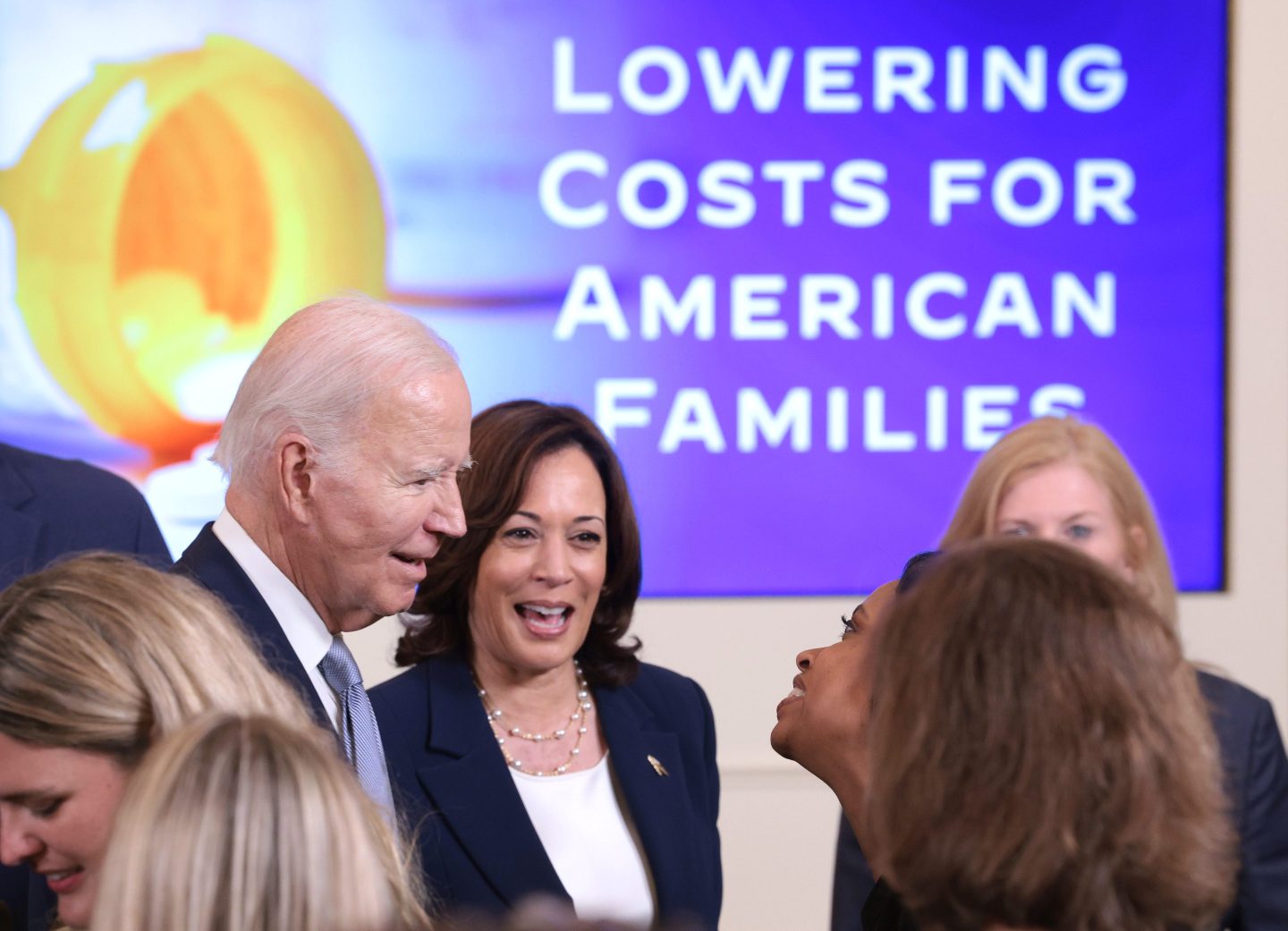 President Joe Biden and Vice President Kamala Harris during an event promoting lower health care costs on Aug. 29. The Biden administration announced a list of the first 10 medicines that will have lower prices following negotiations with Medicare.