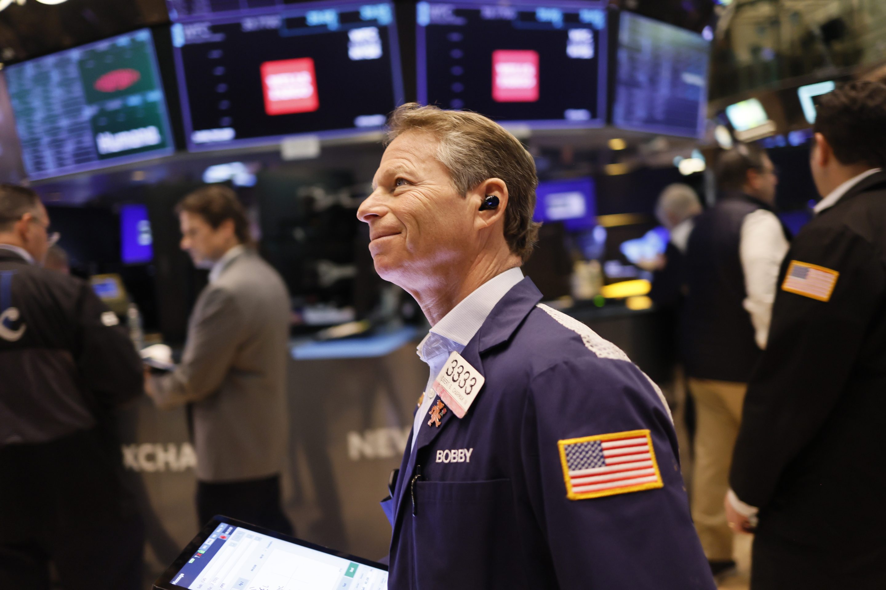 Traders at the New York Stock Exchange.