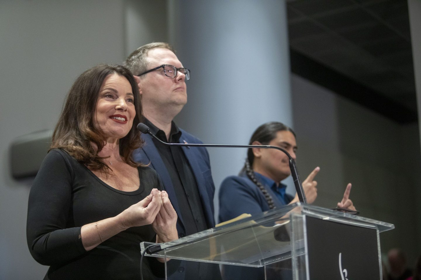 SAG-AFTRA president Fran Drescher and chief negotiator Duncan Crabtree-Ireland