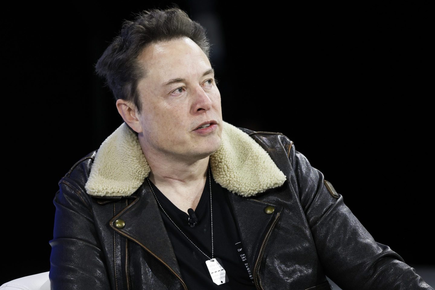 Elon Musk speaks during the New York Times annual DealBook summit on Nov. 29, 2023 in New York City.