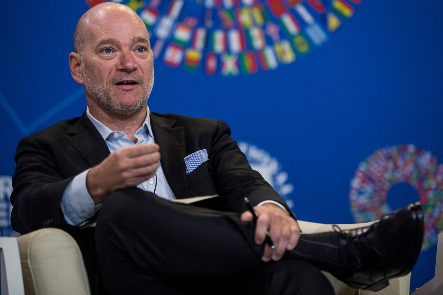 Andrew Mcafee speaks during a panel discussion