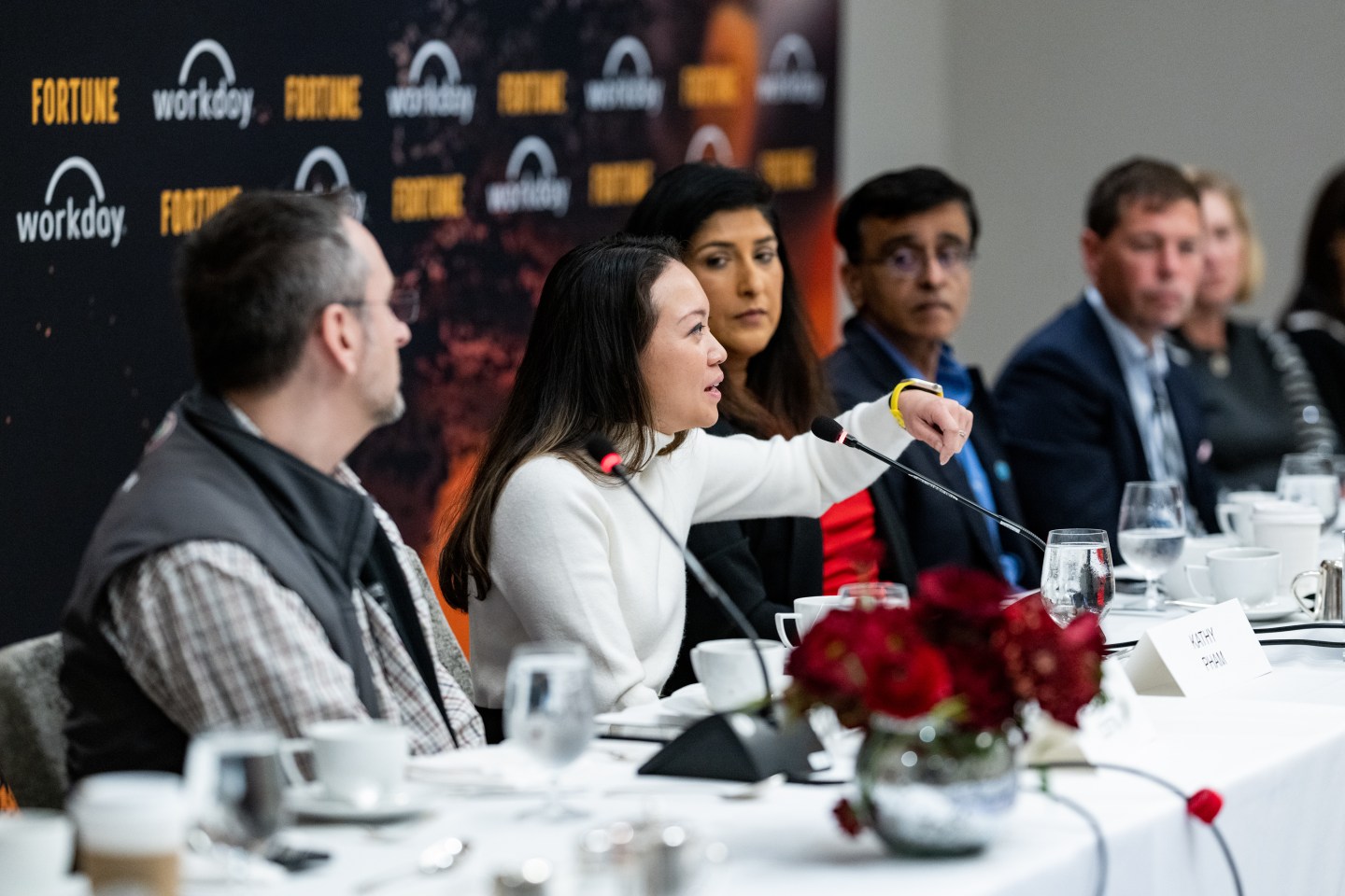 A panel of executives