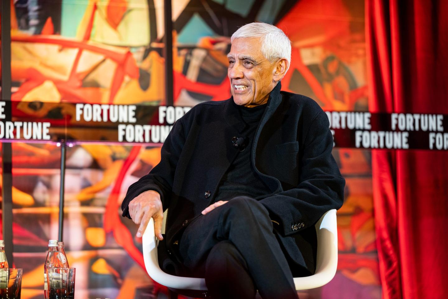Every new technology has its pros and cons. There’s huge upside with AI," said Vinod Khosla at Fortune's Brainstorm AI conference.