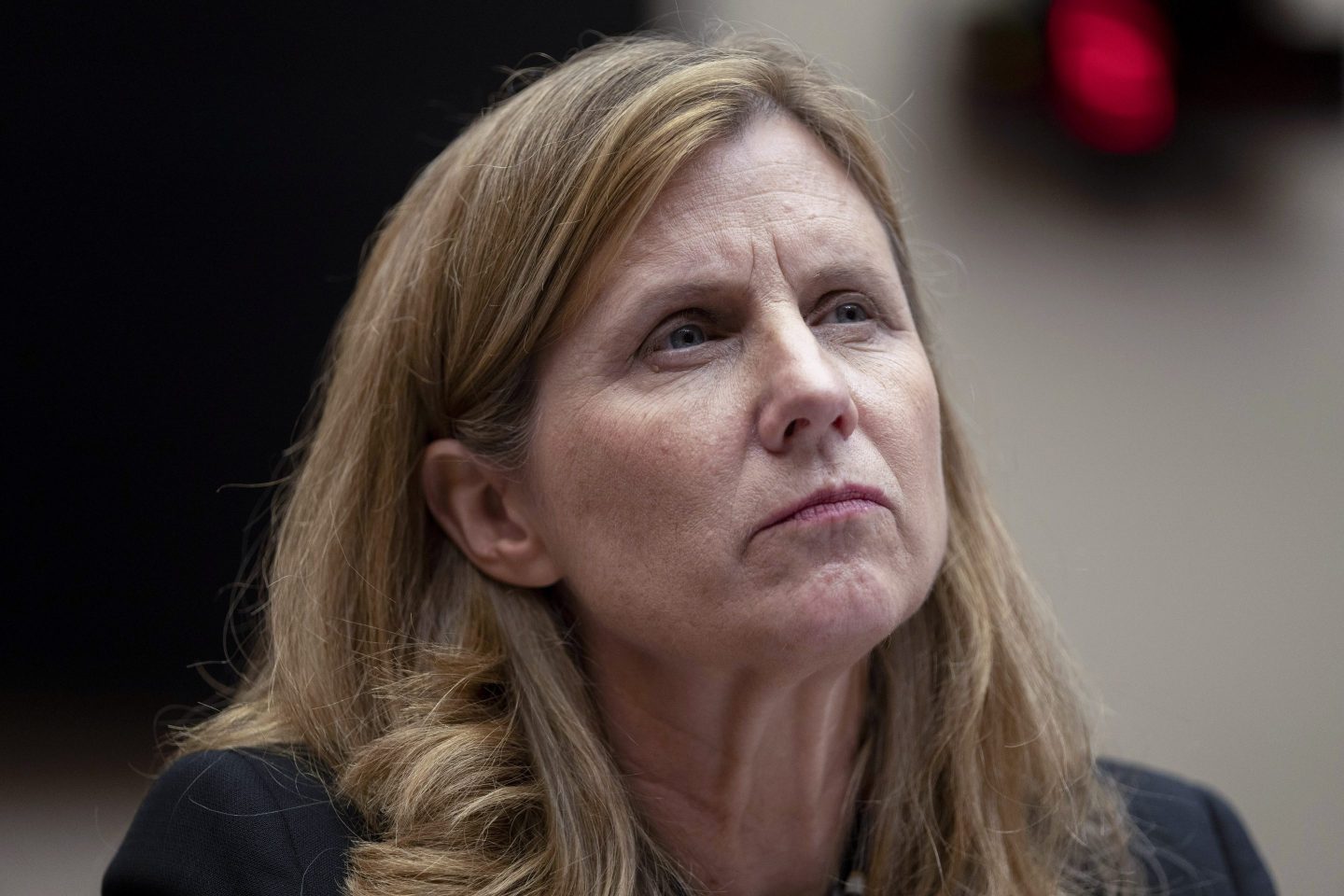 University of Pennsylvania President Liz Magill listens during a hearing of the House Committee on Education on Capitol Hill on Dec. 5, 2023 in Washington.