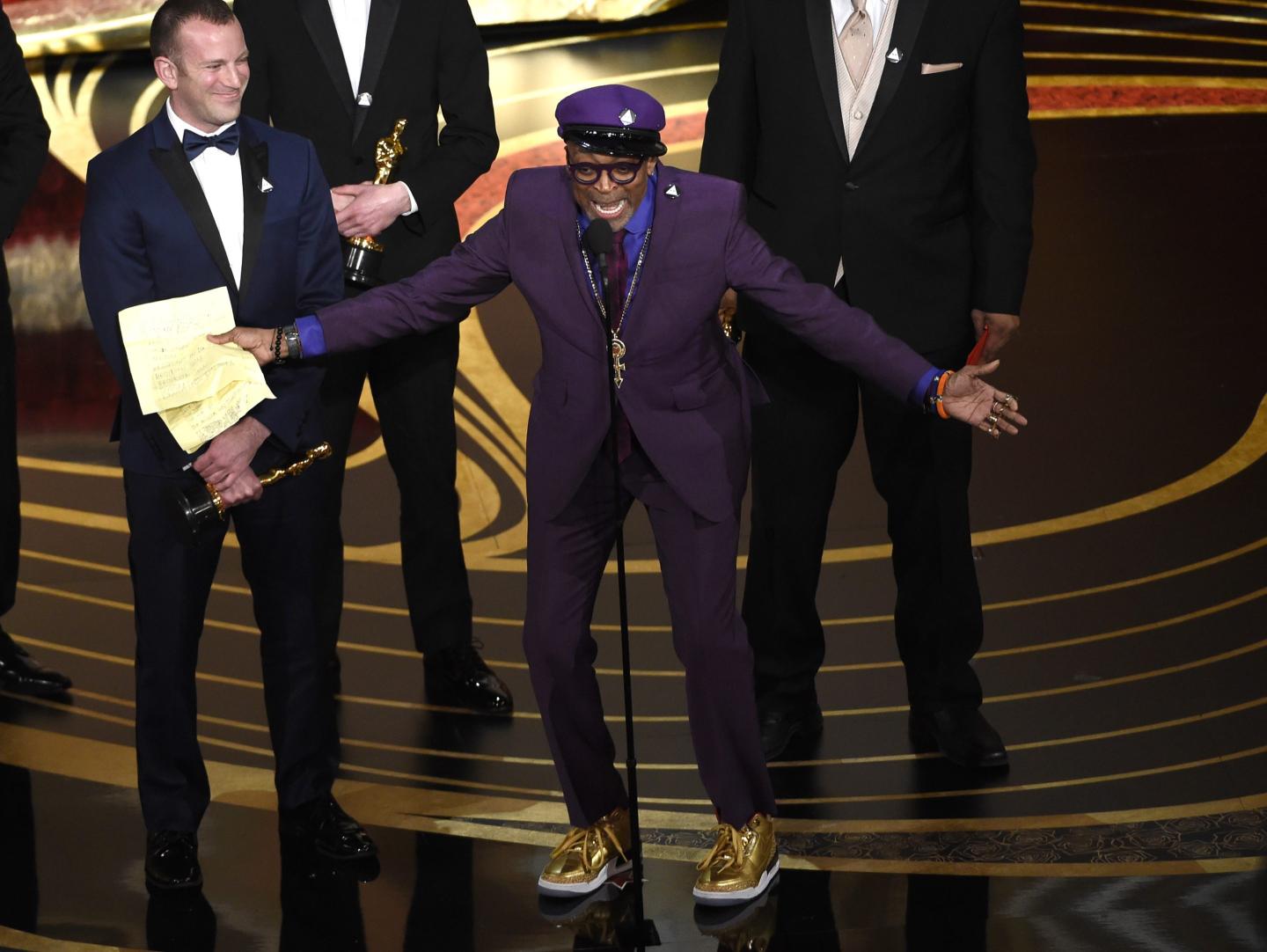 Spike Lee’s gold Air Jordans are up for auction after being anonymously donated to an Oregon shelter. They could fetch $20,000
