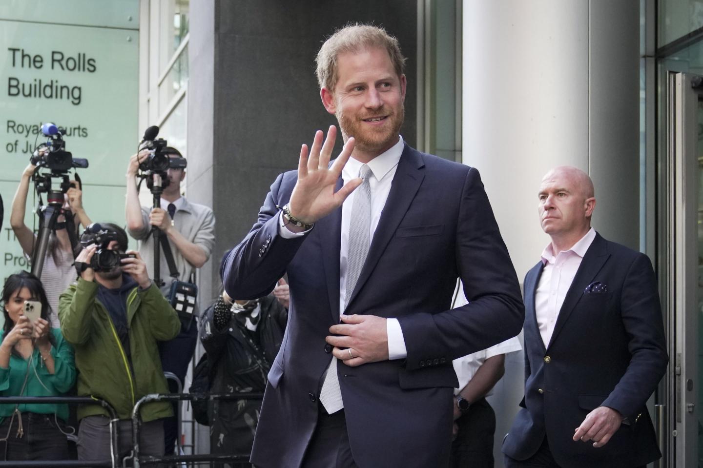 Prince Harry leaves the High Court after giving evidence in London, on June 7, 2023.
