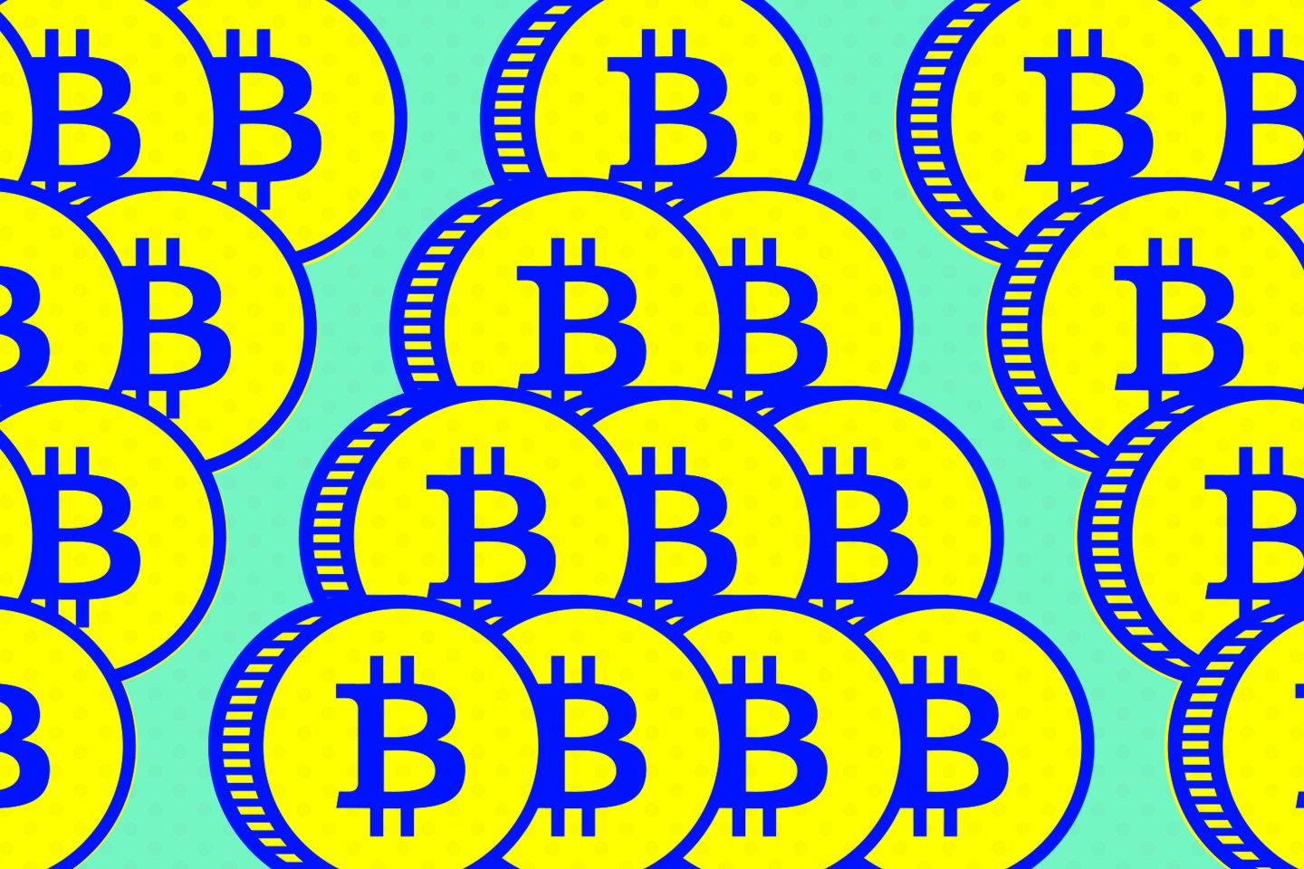 Artist’s rendering of Bitcoin coins.