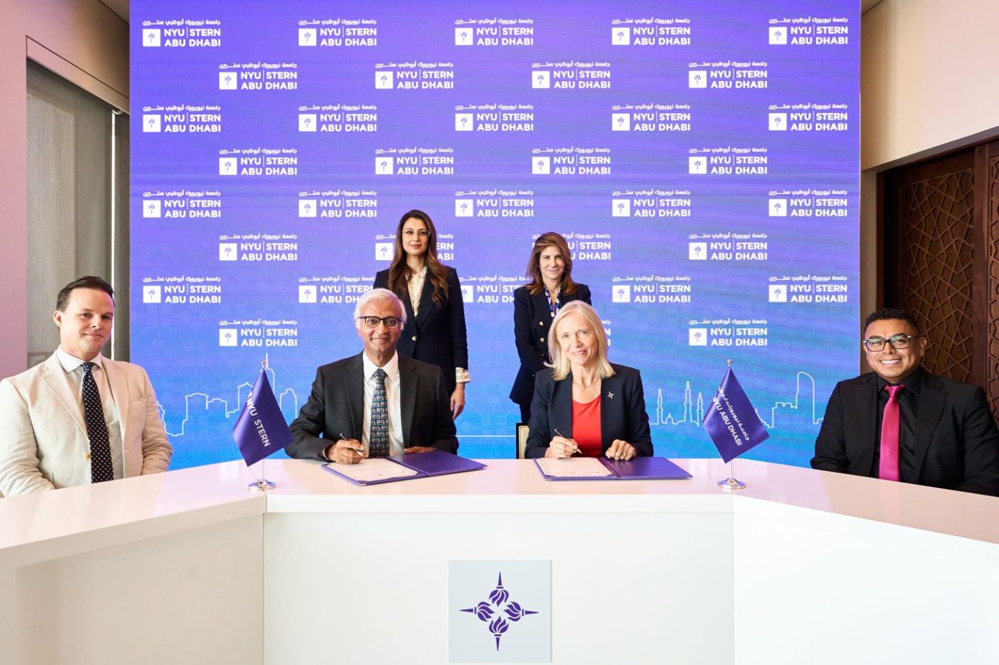 Photo of 6 people involved with the NYU Stern Abu Dhabi One year MBA.